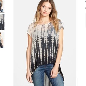 Gypsy tie dye high low tee